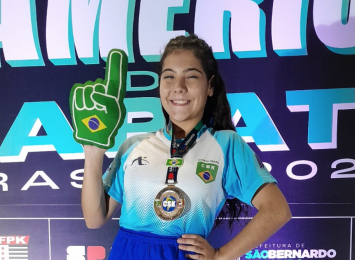 El atleta de 16 años de Tubarão gana el oro en el Campeonato Sudamericano de Karate